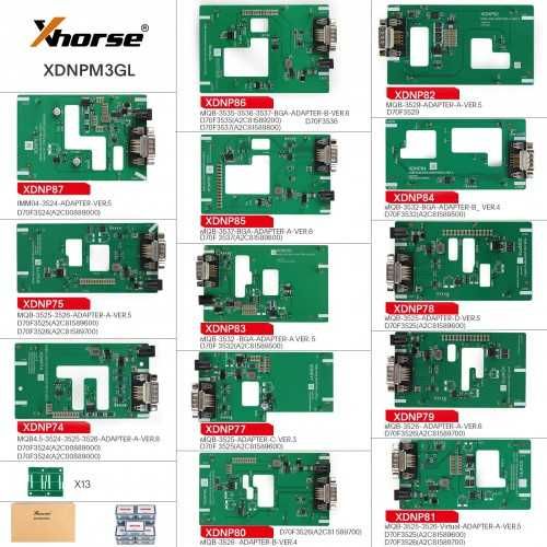 Xhorse Multi Prog Full Adapter Kit