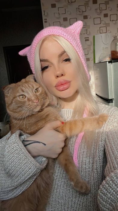 Шапка Чепчик  пушистая как в тик токе