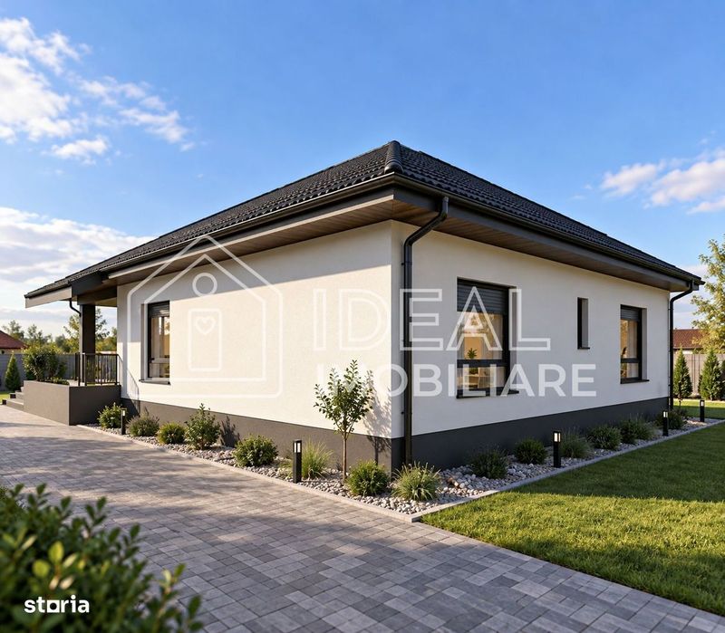 Casă individuală pe un nivel cu pivniță | 111 mp utili | Teren 430 mp