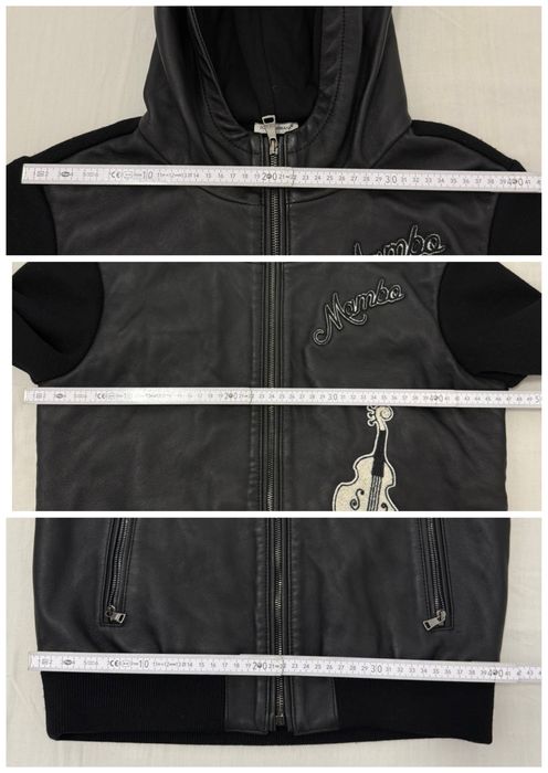 Geaca DOLCE & GABBANA (S dama Piele Lana Merino hybrid jacheta hanorac