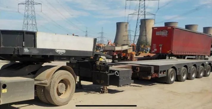 Broshuis Trailer 5 axe suspensi hidraulice, extensibil la 24 m