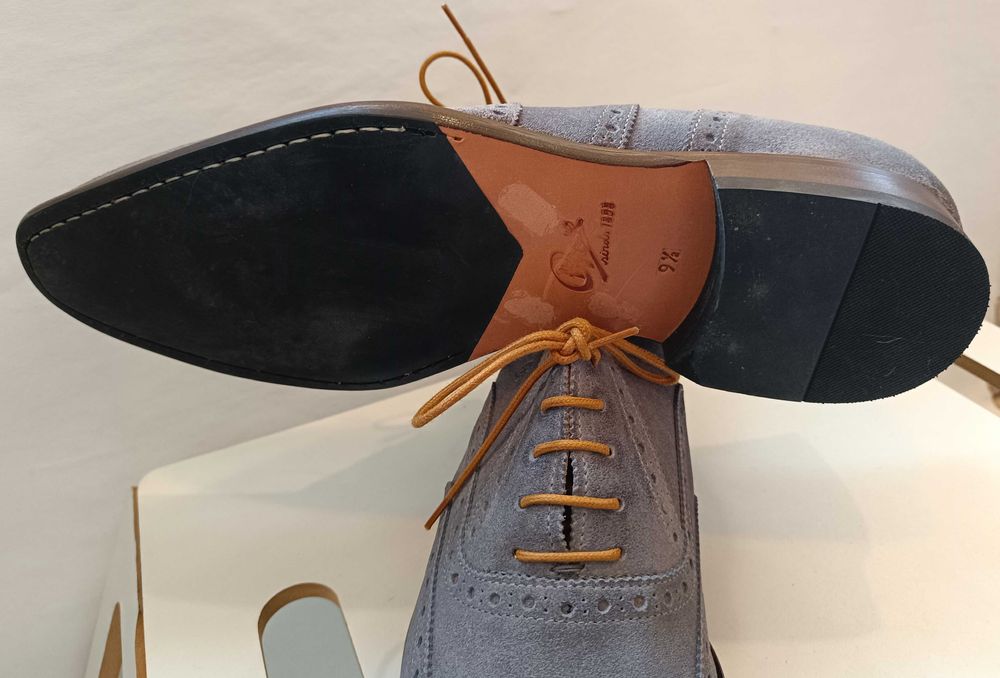 Pantofi de lux 43.5 44 44.5oxford GREVE NOI lucrati manual piele super