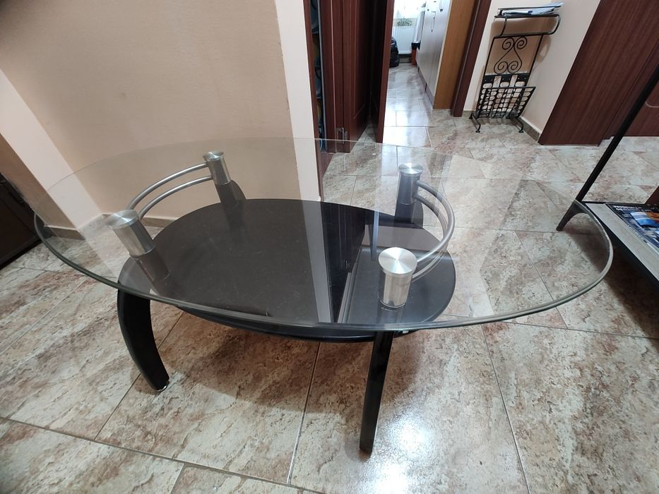 Masuta living, cafea, sticla securizata, model deosebit