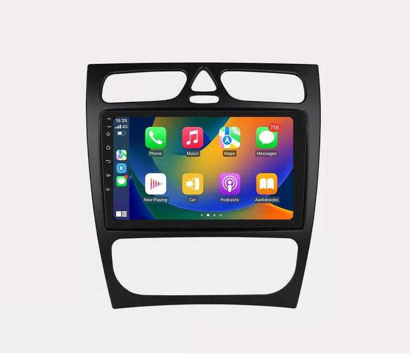 Navigație Android 15 Mercedes C-Class/CLK W203/W209 – CarPlay, QLED