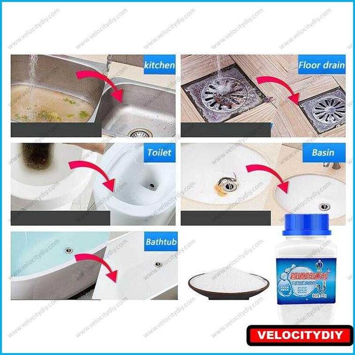 Професионален препарат отпушва канали мивки тоалетни  Pipe Terminator