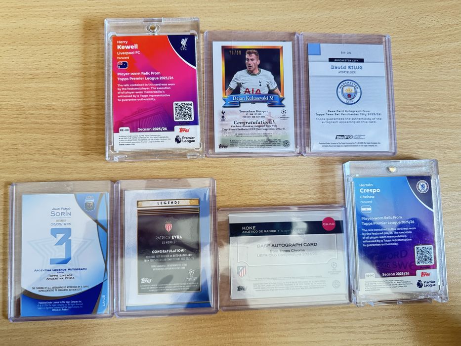 Футболни карти (Автографи / Части от Екипи / Номерирани)