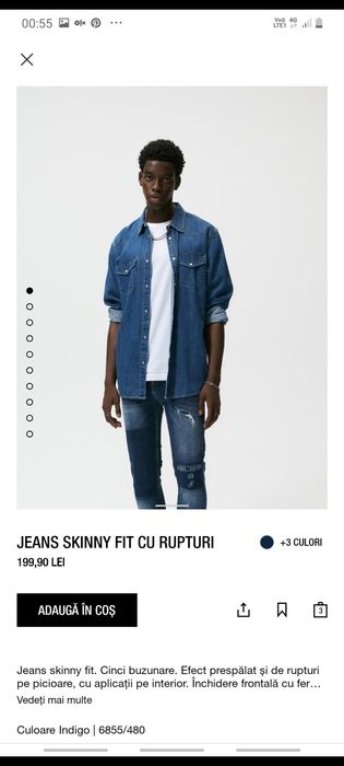 Blugi Zara premium model Dsquared,42