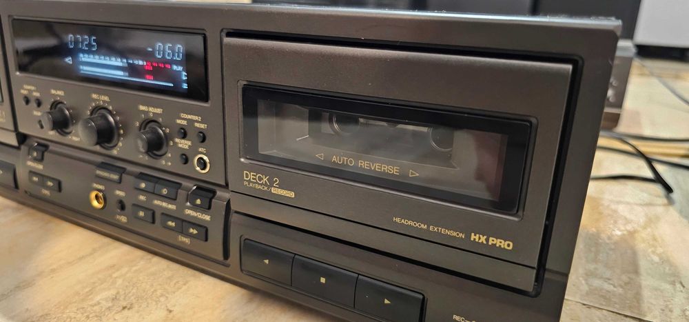 Dublu deck Technics RS-TR777 autorevers, HX-Pro, ATC, Bias, stare foarte buna, cu test video!