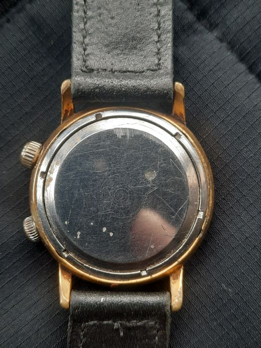 Часы Полет позолоченные с будильником