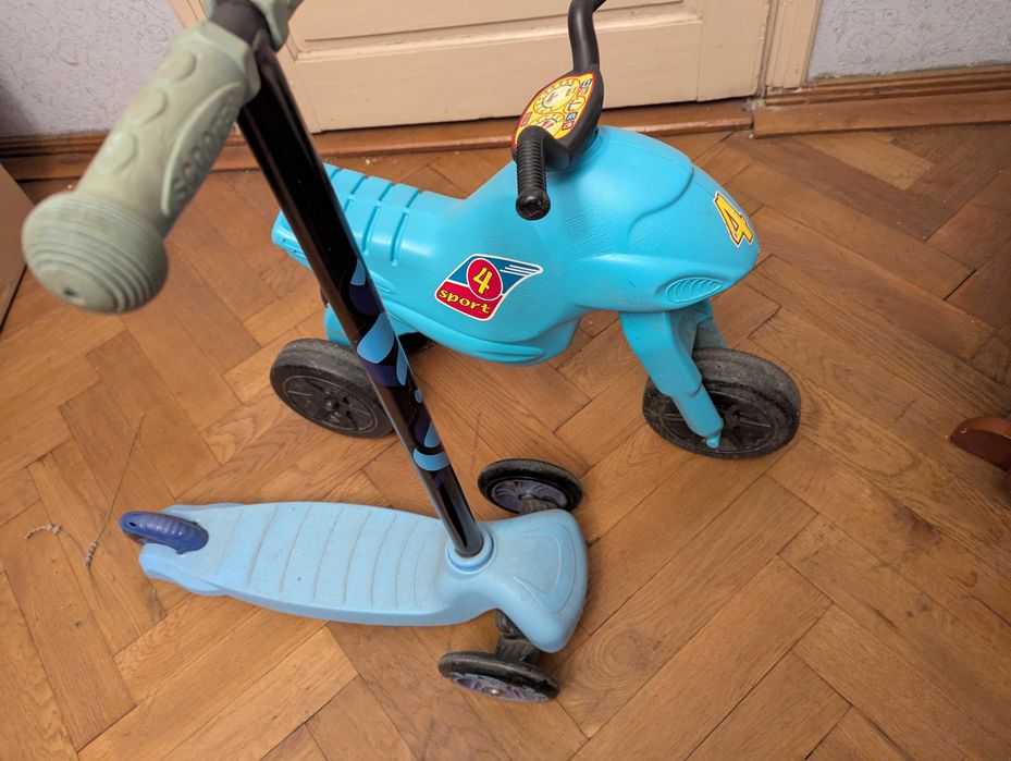 Trotinetă + Bicicletă copii 2 în 1 – distracția garantată afară!