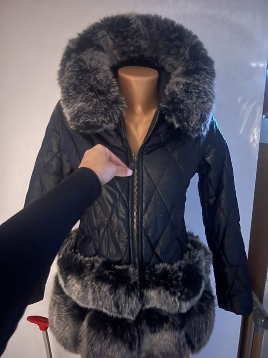 Geaca cu blanita piele ecologica