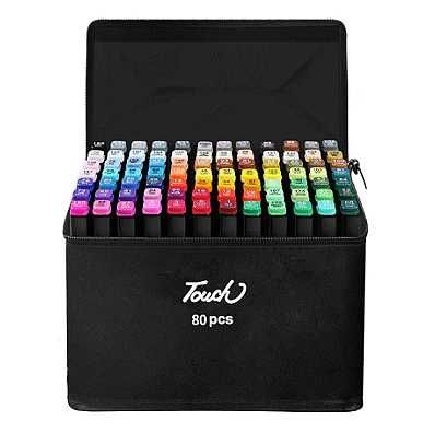 Комплект 80 бр. Двустранни цветни маркери