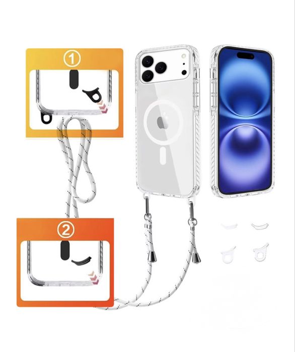 Iphone 17 17 PRO 17 PRO MAX Husa Magsafe Anti Drop cu Snur