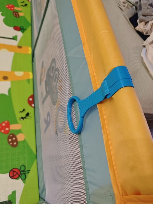 Детска кошара за игра Sonne, с вендузи и килимче, 150 x 180 x 65 см