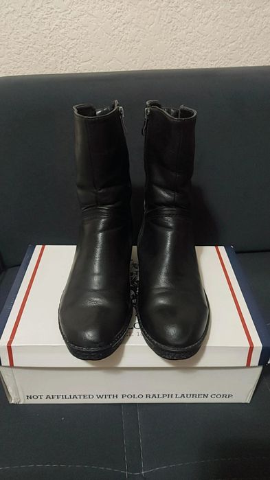 Сапоги Кожанные 38 размер Зимнии