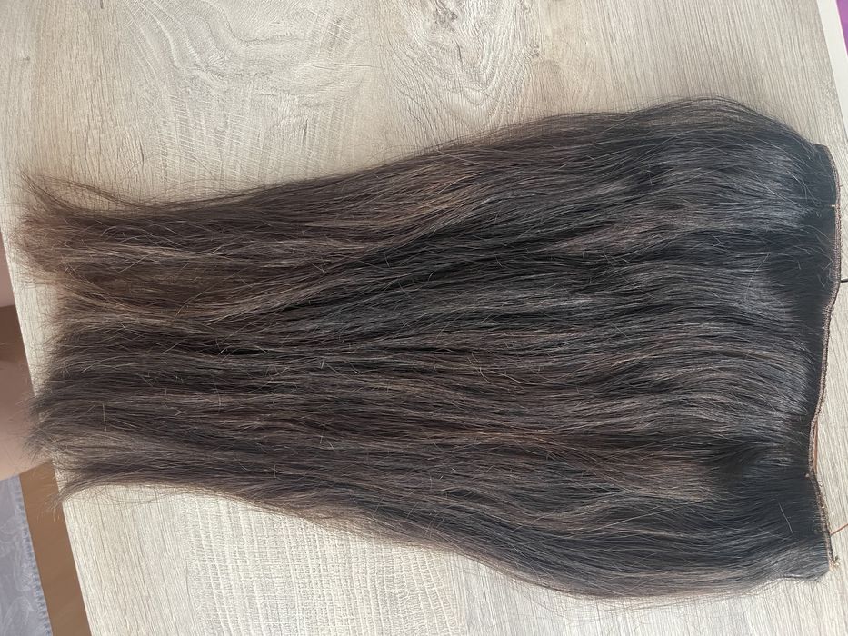 Halo extension, естенствена коса, тъмно кафяво