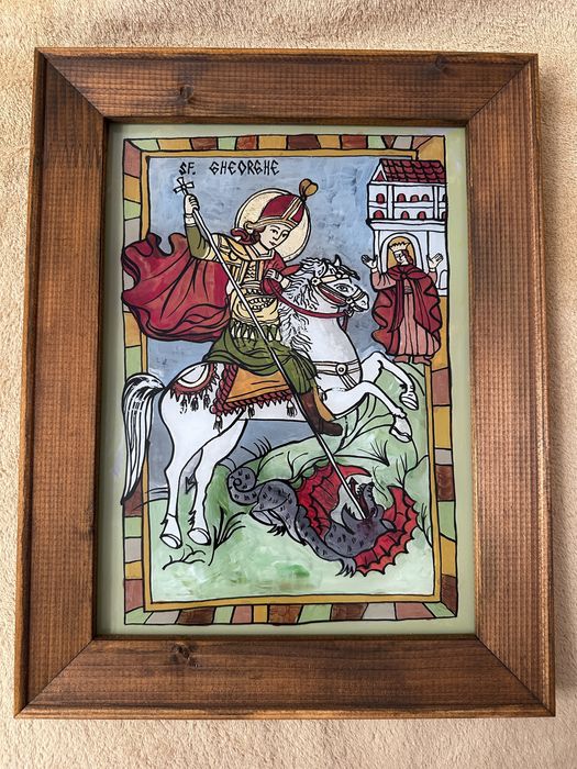 Icoana pe sticla - Sf Gheorghe