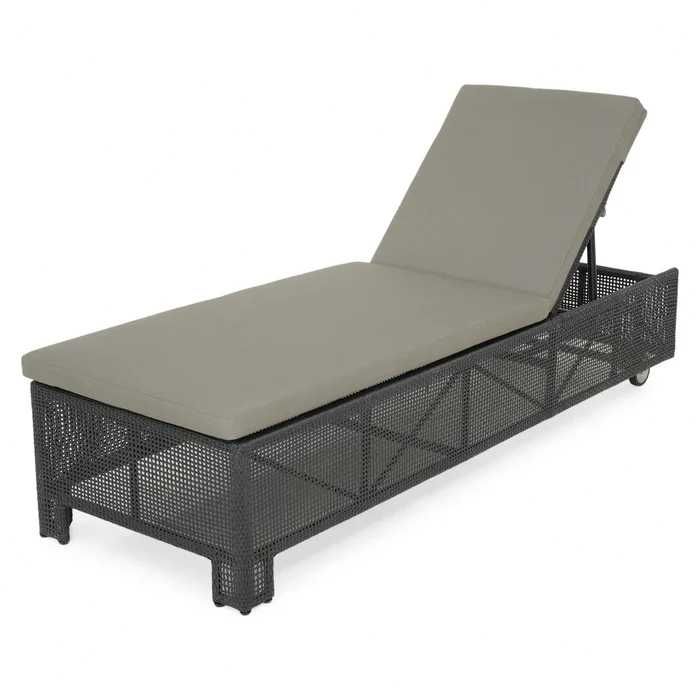 Pat de zi/Sezlong plaja/gradina/terasa Negru REDUCERI 70%