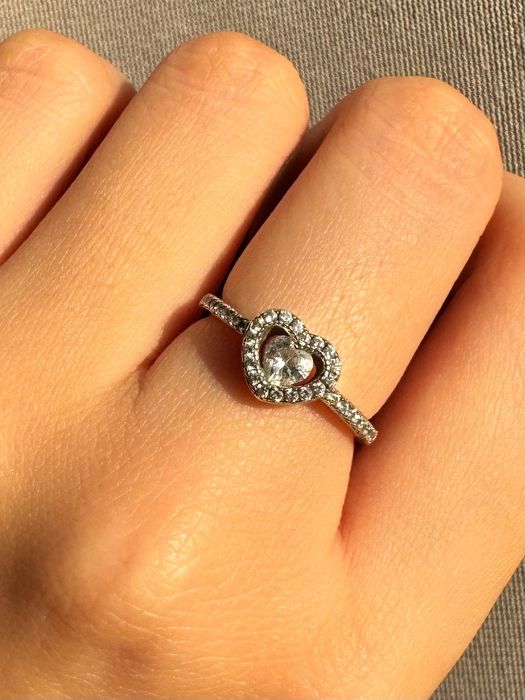 Кольцо серебряное. Сердце. Pandora style