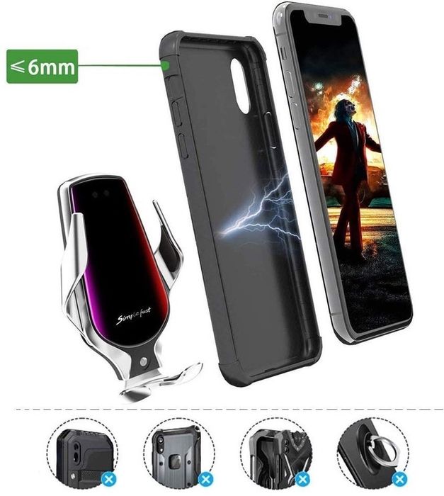 Сенсорный автомобильный держатель с функцией беспроводной зарядки