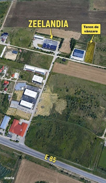 Teren pentru Hală 1000 mp zona Metro lângă Zeelandia, Aproape E85