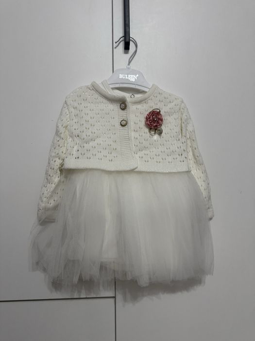 Белое детское нарядное платье