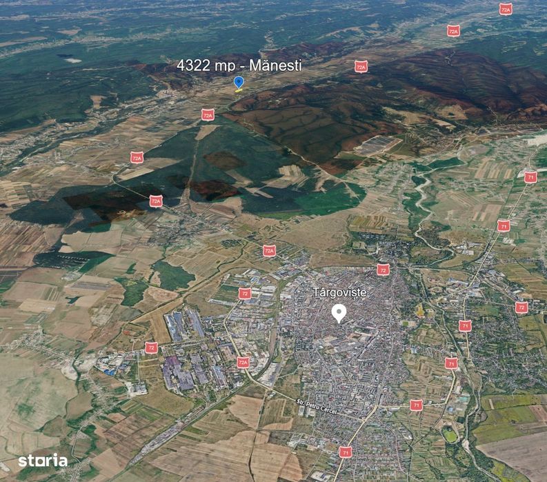 Teren agricol pe Valea Dâmboviței la Mănești 4322 mp
