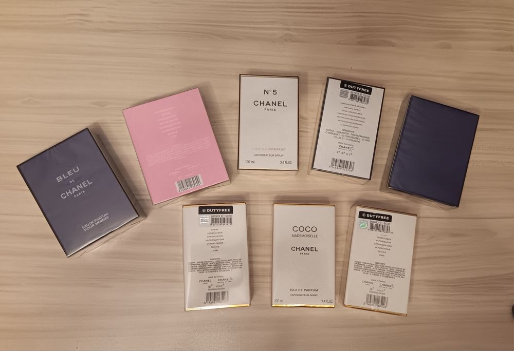 Coco Chanel N°5, Chance Chanel, Blue de Chanel Парфюми
