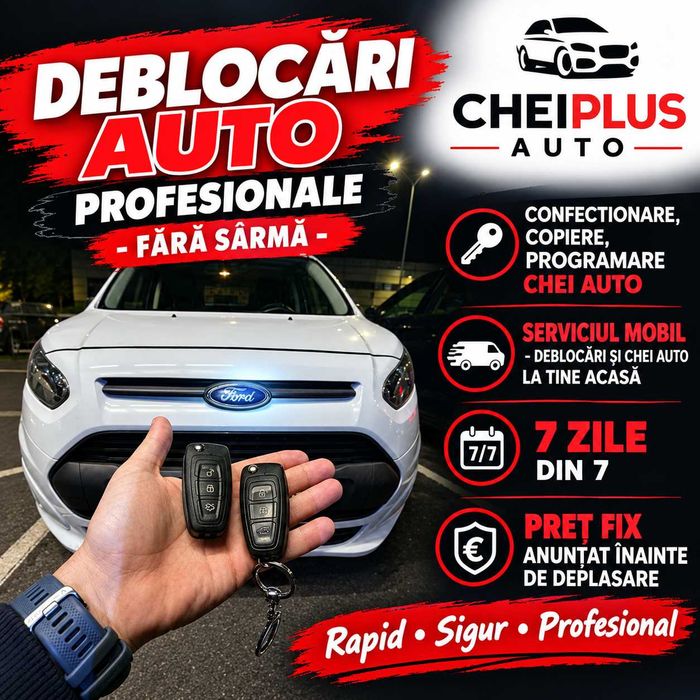 Deblocari masini Copie Duplicare Multiplicare Clonare chei cu cip domiciliu Deblocare usi auto Lacatus Deschidere usa masina Inlocuire cheie pierduta