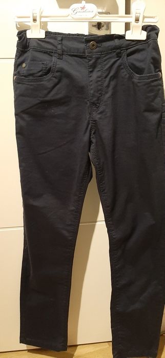 Complet cămașa  pantalon albastru bumbac 9 10 ani