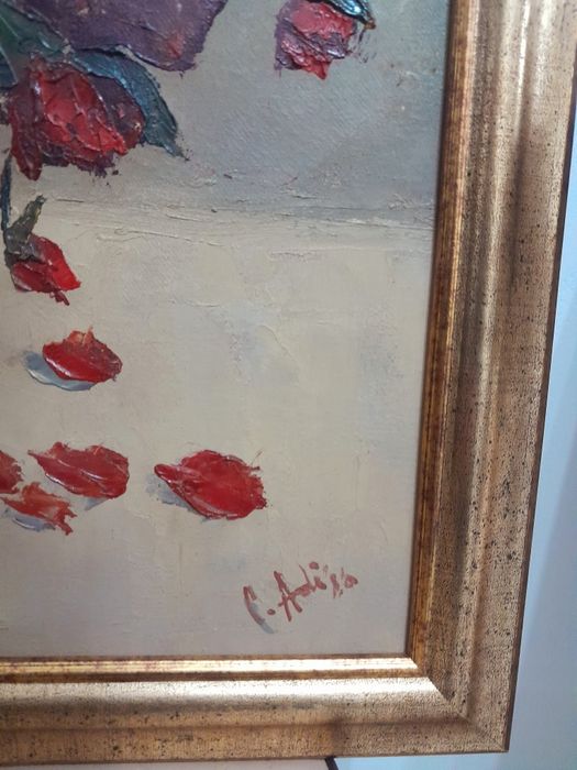 Pictura pe pânză lucrare in cuțit realizată de pictor roman Adi Cornel