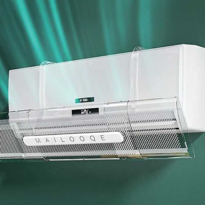 Дефлектор за климатик, Разтегателен, Прозрачен, 18х53-94см