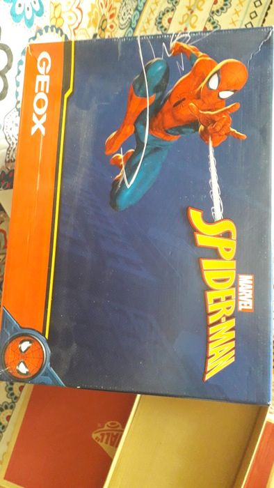 Papuci ghete cu lumini copii Geox Respira Spiderman nr 35 stare buna