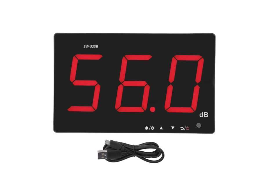 Masurator de nivel sonor, 9.6 inch, 30-130dB, ecran LCD iluminat, Nou