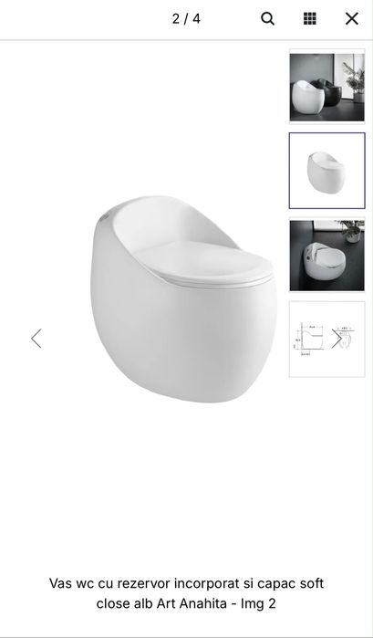 Vand vas wc alb Art Anahita
