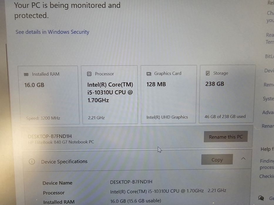 Laptop HP Elitebook G7