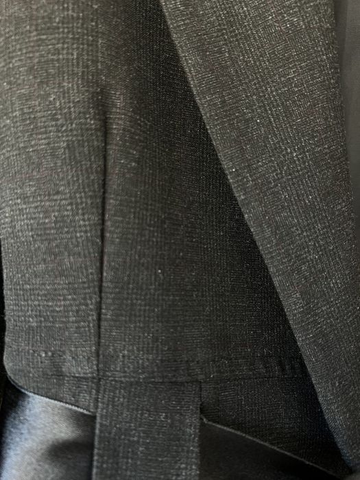 Графитено-сиво сако с панделка, размер S