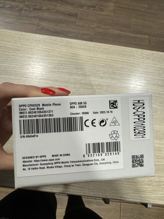 OPPO A98 5G, 256GB, 8GB RAM, Cool Black, NOU!