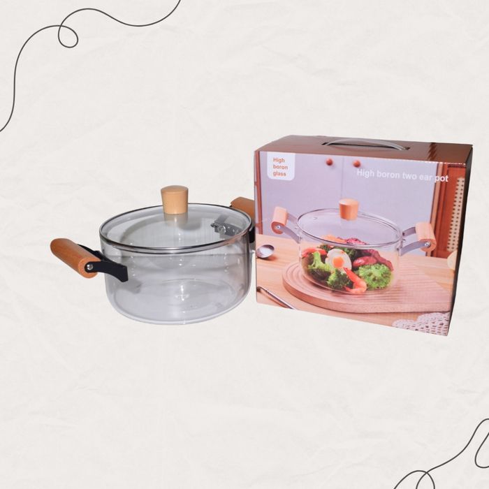 Стъклена тебджера за готвене