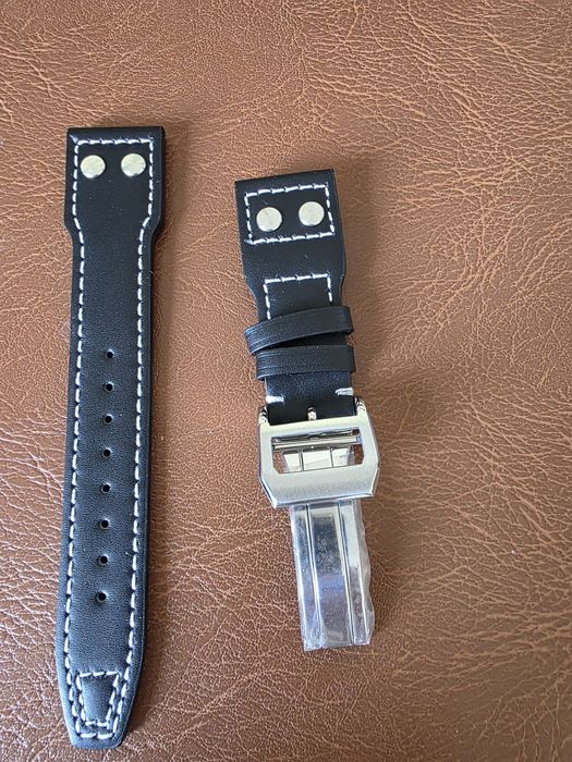 Нова каишка за часовник 22 мм – пилотски (Flieger) стил – естествена кожа