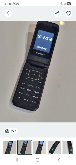 Telefon cu clapeta pentru piese.  Nu incarca