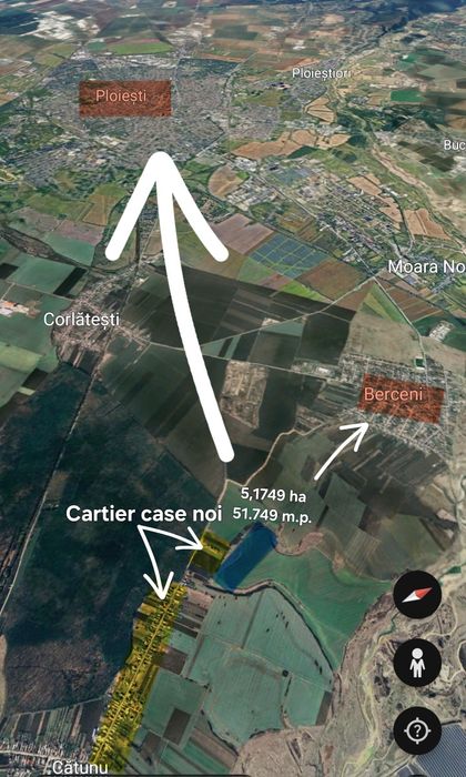 Teren in suprafata de 5,1749 ha (51.749 m.p.) -  Berceni, Prahova