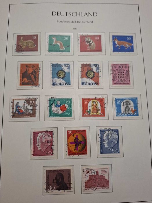 Timbre Germania BRD 1951-63 Album Leuchtturm - Include Seria Posthorn