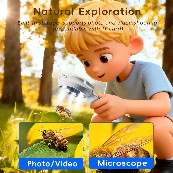 Детски бороскоп със светлина - играчки за образователни изследвания