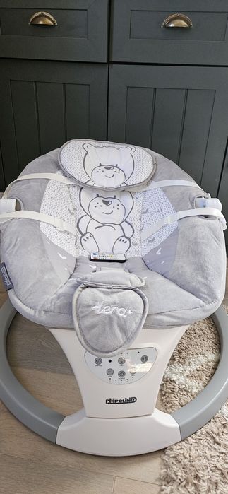 CHIPOLINO Електрическа бебешка люлка - шезлонг ЛЕРА ГРАНИТ