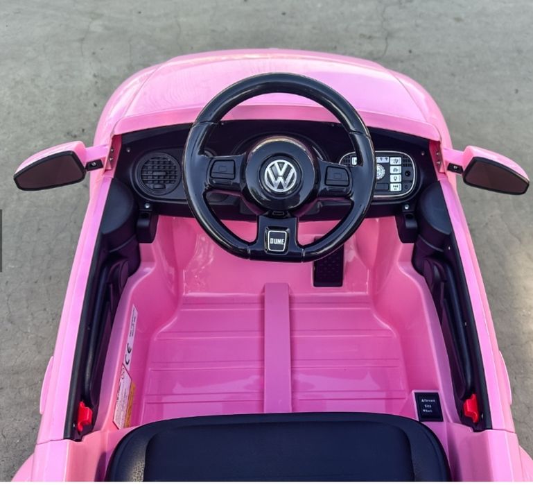 Masinuta electrica VW Beetle Dune  12V, roz,USB,RADIO si Bluetooth