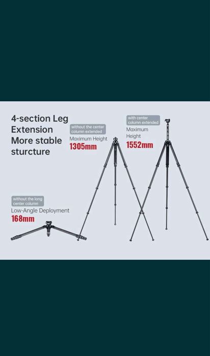 Trepied Fibra Carbon Falcam TreeRoot Quick Lock Travel Tripod with 320P Inverted Ball Head T00A4301