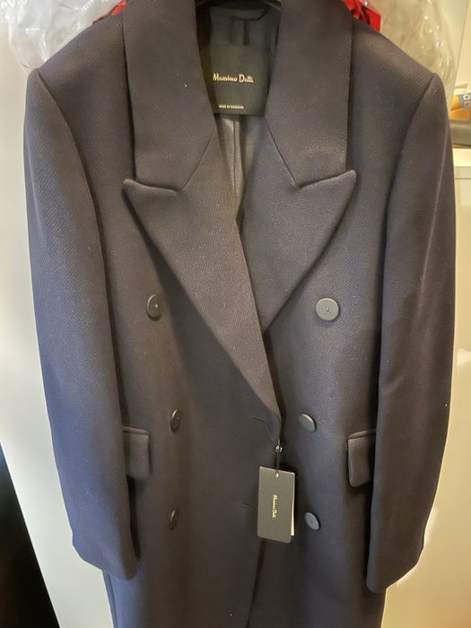 Palton de iarna elegant, bleumarin inchis Massimo Dutti XS