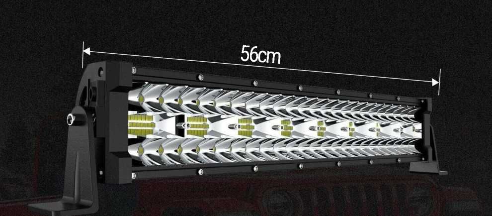 56см 390W 9D LED bar три реда – 36400lm мощен прожектор за джипове