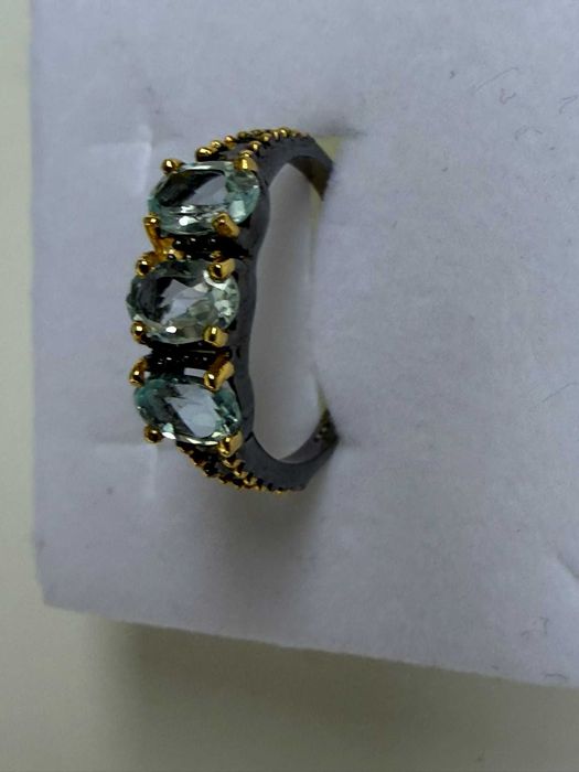 Inel argint 925 Triple Sparkle cu 3 Topazuri